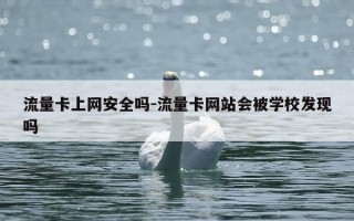 流量卡上网安全吗-流量卡网站会被学校发现吗