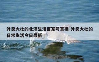 外卖大壮的北漂生活百家号直播-外卖大壮的日常生活今日最新