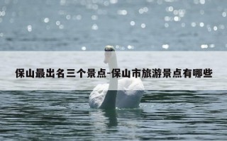 保山最出名三个景点-保山市旅游景点有哪些