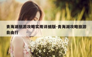 青海湖旅游攻略实用详细版-青海湖攻略旅游自由行