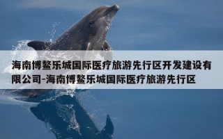 海南博鳌乐城国际医疗旅游先行区开发建设有限公司-海南博鳌乐城国际医疗旅游先行区