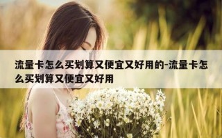 流量卡怎么买划算又便宜又好用的-流量卡怎么买划算又便宜又好用