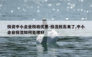 投资中小企业税收优惠-投流税出来了,中小企业投流如何处理好