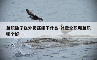 兼职除了送外卖还能干什么-外卖全职和兼职哪个好