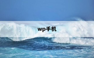wp手机-wp手机壳是什么品牌