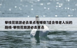 攀枝花旅游必去景点有哪些?适合带老人玩的路线-攀枝花旅游必去景点