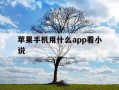 苹果手机用什么app看小说-苹果用什么软件看小说好