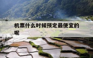 机票什么时候预定最便宜的呢-机票什么时候预定最便宜的呢多少钱