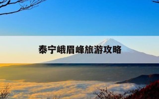 泰宁峨眉峰旅游攻略-泰宁峨嵋峰门票多少钱