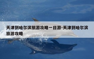 天津到哈尔滨旅游攻略一日游-天津到哈尔滨旅游攻略