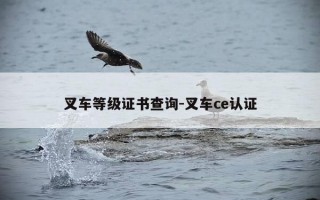 叉车等级证书查询-叉车ce认证