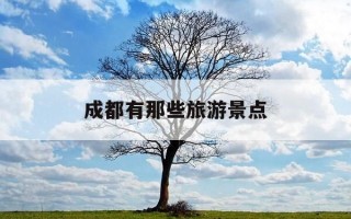 成都有那些旅游景点-成都有什么旅游景点值得去玩