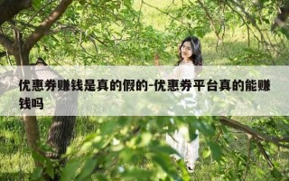 优惠券赚钱是真的假的-优惠券平台真的能赚钱吗