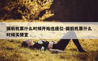 国航机票什么时候开始选座位-国航机票什么时候买便宜