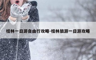 桂林一日游自由行攻略-桂林旅游一日游攻略