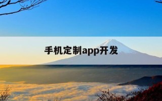 手机定制app开发-定制设计开发app