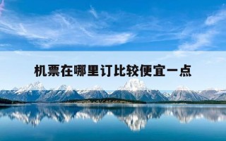 机票在哪里订比较便宜一点-一般机票在哪里订比较便宜方便