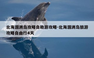 北海涠洲岛攻略自助游攻略-北海涠洲岛旅游攻略自由行4天