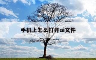 手机上怎么打开ai文件-手机的ai功能在哪里