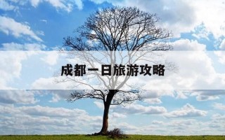 成都一日旅游攻略-成都旅游攻略5日游