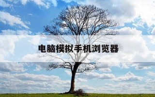 电脑模拟手机浏览器-手机浏览器如何模拟电脑