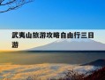 武夷山旅游攻略自由行三日游-武夷山旅游攻略自由行三日游费用