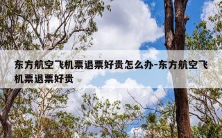 东方航空飞机票退票好贵怎么办-东方航空飞机票退票好贵