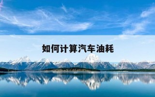 如何计算汽车油耗-如何计算汽车油耗正确方法