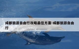 成都旅游自由行攻略最佳方案-成都旅游自由行