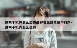 透明手机壳怎么装饰最好看又简单家中材料-透明手机壳怎么装饰