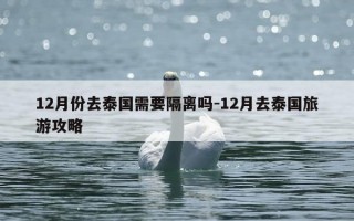 12月份去泰国需要隔离吗-12月去泰国旅游攻略