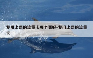 专用上网的流量卡哪个更好-专门上网的流量卡
