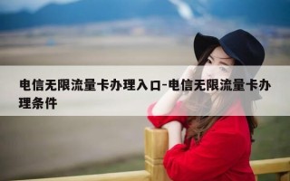 电信无限流量卡办理入口-电信无限流量卡办理条件