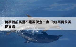 机票提前买是不是要便宜一点-飞机票提前买便宜吗