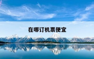 在哪订机票便宜-网上在哪订机票最便宜安全