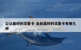 公认最好的流量卡-目前最好的流量卡有哪几种