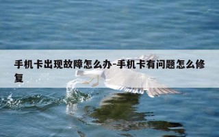 手机卡出现故障怎么办-手机卡有问题怎么修复