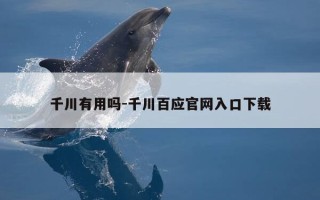 千川有用吗-千川百应官网入口下载