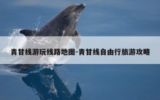 青甘线游玩线路地图-青甘线自由行旅游攻略