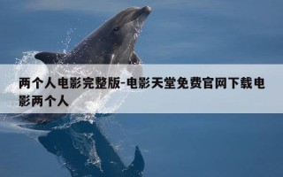 两个人电影完整版-电影天堂免费官网下载电影两个人