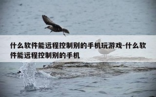 什么软件能远程控制别的手机玩游戏-什么软件能远程控制别的手机