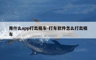 用什么app打出租车-打车软件怎么打出租车