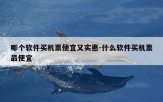 哪个软件买机票便宜又实惠-什么软件买机票最便宜