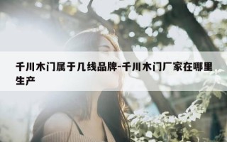 千川木门属于几线品牌-千川木门厂家在哪里生产