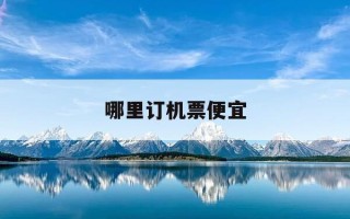 哪里订机票便宜-哪里订机票便宜实惠