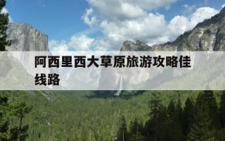 阿西里西大草原旅游攻略佳线路-阿西里西大草原景区门票多少