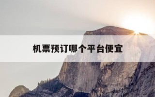 机票预订哪个平台便宜-机票预订哪个平台便宜点