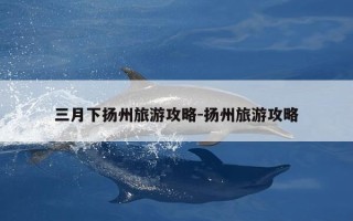 三月下扬州旅游攻略-扬州旅游攻略