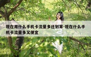 现在用什么手机卡流量多还划算-现在什么手机卡流量多又便宜