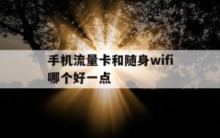 手机流量卡和随身wifi哪个好一点-随身wifi和流量卡的区别